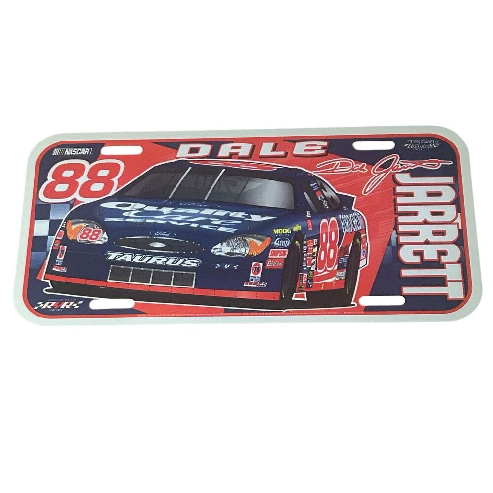 Vintage Dale Jarrett Quality Care Service Racing NASCAR License Plate